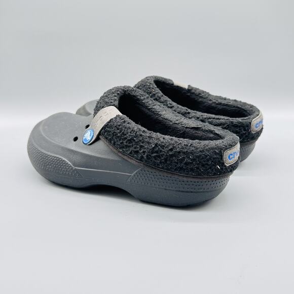 CROCS Black Fuzzy Lined Flats - Picture 5 of 12